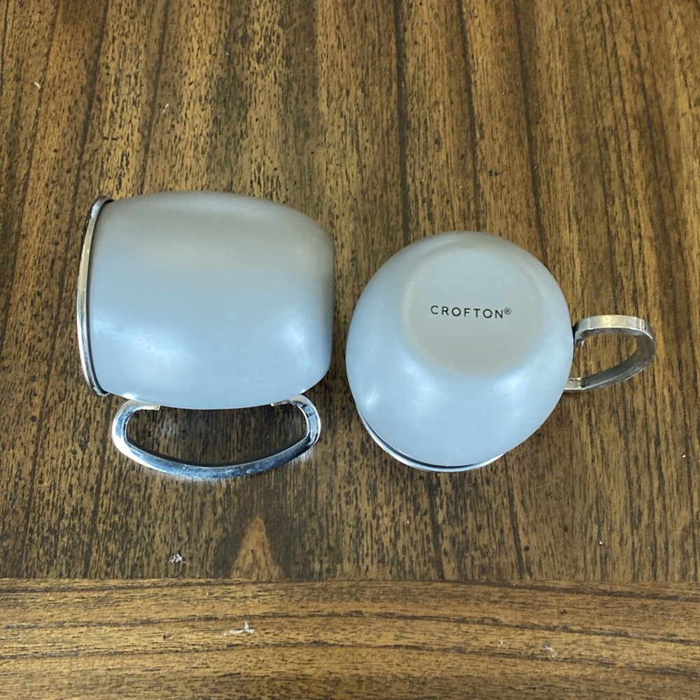 Crofton Moscow Mule Metal Stainless Steel Mug Set of 2 Gray Finish 16 oz - Picture 3 of 3